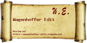 Wagenhoffer Edit névjegykártya